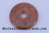 NGP227 7*50mm fashion serpentine jasper gemstone donut pendant