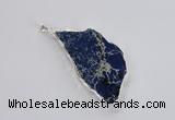 NGP2302 30*40mm - 40*50mm freeform sea sediment jasper pendants