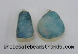 NGP2365 25*40mm - 35*45mm freefrom druzy agate pendants