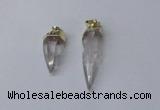 NGP2408 14*35mm - 16*50mm sticks white crystal pendants wholesale