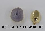 NGP2554 25*35mm - 30*40mm freeform druzy agate gemstone pendants