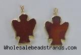 NGP2580 30*40mm angel agate gemstone pendants wholesale