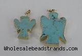 NGP2586 25*35mm - 38*48mm angel turquoise pendants wholesale