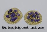 NGP2638 30*35mm - 40*55mm freeform druzy agate pendants wholesale