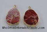 NGP2942 25*35mm – 35*45mm freeform sea sediment jasper pendants