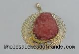 NGP2990 50mm - 52mm freeform druzy agate pendants