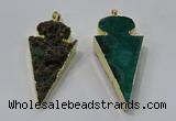 NGP3055 25*50mm - 28*55mm arrowhead agate pendants wholesale