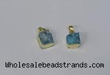NGP3088 10*12mm - 12*14mm freeform druzy agate pendants wholesale