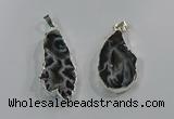 NGP3099 25*40mm - 30*50mm freeform druzy agate gemstone pendants
