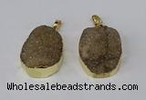 NGP3164 22*30mm - 25*35mm freeform druzy agate gemstone pendants
