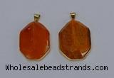 NGP3303 35*45mm freeform agate gemstone pendants wholesale