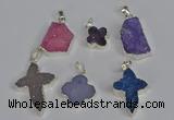 NGP3454 15*15mm - 22*30mm druzy agate gemstone pendants