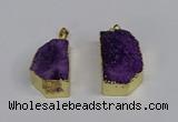 NGP3466 20*30mm - 25*35mm freeform druzy agate pendants wholesale