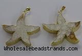 NGP3520 48*50mm starfish fossil coral pendants wholesale