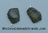 NGP3580 20*30mm - 22*32mm freeform druzy agate pendants
