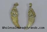 NGP3751 10*40mm - 12*45mm horn wolf tooth pendants wholesale