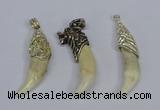 NGP3752 10*40mm - 12*45mm horn wolf tooth pendants wholesale