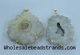 NGP3898 55*65mm - 65*80mm freeform druzy agate pendants