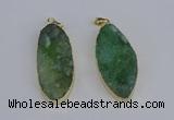 NGP3967 22*45mm - 25*50mm oval druzy agate pendants wholesale