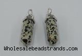 NGP5020 8*30mm sticks dalmatian gemstone pendants wholesale