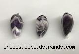 NGP5570 18*40mm - 23*58mm teardrop dogtooth amethyst pendants