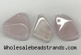 NGP5849 28*45mm - 40*55mm freeform rose quartz slab pendants