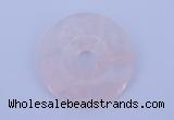 NGP601 5pcs 5*35mm rose quartz gemstone donut pendants wholesale