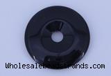 NGP602 5pcs 5*35mm black agate gemstone donut pendants wholesale