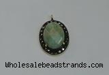NGP6103 20*25mm - 22*30mm oval amazonite pendants wholesle