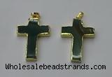NGP6171 25*40mm - 30*40mm cross agate gemstone pendants