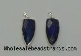 NGP6563 12*35mm - 15*40mm arrowhead lapis lazuli pendants