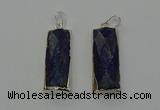 NGP6566 14*30mm - 15*38mm faceted rectangle lapis lazuli pendants