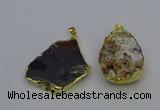 NGP6701 25*35mm - 35*40mm freeform agate gemstone pendants