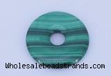 NGP704 30mm natural malachite gemstone donut pendant
