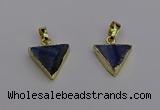 NGP7048 14*15mm triangle blue kyanite pendants wholesale
