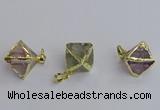 NGP7560 20*22mm mixed quartz gemstone pendants wholesale