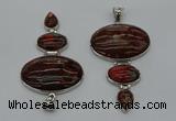 NGP8017 50*82mm - 52*86mm brecciated jasper pendant set jewelry