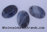 NGP874 5PCS 24*34mm oval agate gemstone pendants wholesale