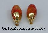 NGP8746 17*30mm rice agate gemstone pendants wholesale