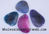 NGP876 5PCS 40-45mm*50-70mm freeform agate gemstone pendants