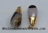 NGP8780 20*43mm teardrop agate gemstone pendants wholesale