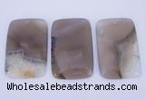 NGP913 5PCS 35*59mm rectangle agate druzy geode gemstone pendants