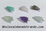 NGP9705 11*16mm arrowhead  mixed gemstone pendants wholesale
