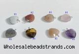 NGP9707 11mm faceted star-shaped  mixed gemstone pendants wholesale