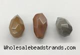 NGP9809 22*35mm - 25*40mm faceted nuggets agate pendants