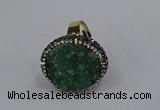 NGR1006 26mm - 28mm coin druzy quartz rings wholesale
