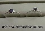 NGR1028 4mm coin plated druzy agate rings wholesale