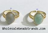 NGR1122 12*15mm oval mixed gemstone rings wholesale