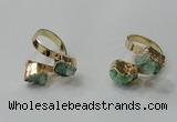 NGR190 8*10mm - 12*14mm freeform druzy agate gemstone rings