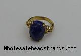 NGR2092 10*15mm faceted oval lapis lazuli gemstone rings